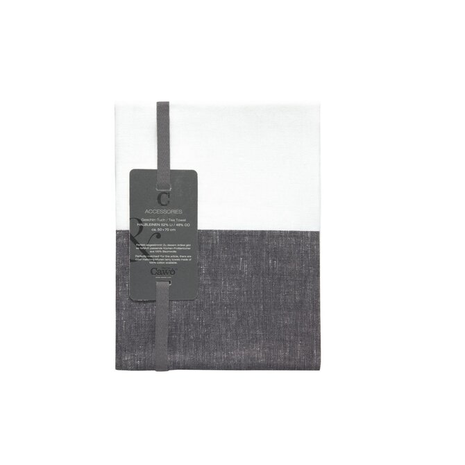 Cawö Duo Cuisine Theedoek 50/70 schwarz/weiss