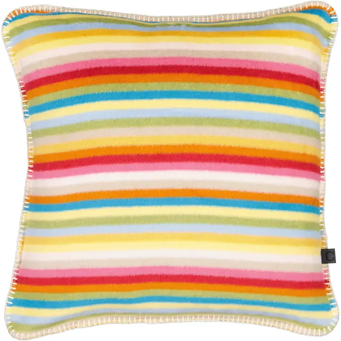 Cawo Lifestyle Coussin Rayures Housse de Coussin 50/50 multicolore