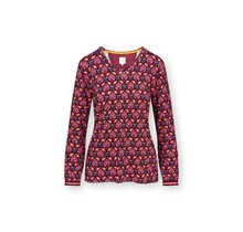 Pip Studio Trice Long Sleeve Top Que si Que no Brown XL