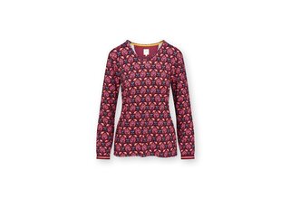 Pip Studio Trice Long Sleeve Top Que si Que no Brown XL