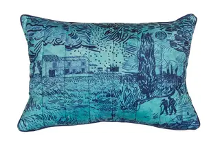Beddinghouse x Van Gogh Museum Champ de Blé Coussin Décoratif Bleu 40x60 cm