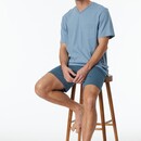 Schiesser Schiesser Pyjama Short bluegrey 181153 54/XL