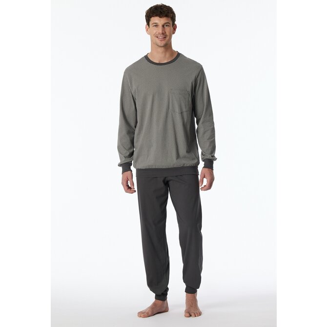 Schiesser Pyjama Long anthracite 181156 52/L