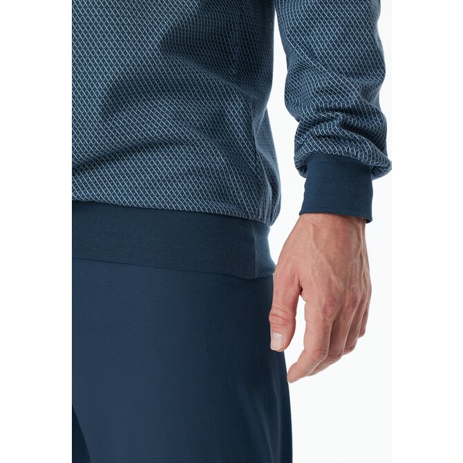 Schiesser Pyjama Long bluegrey 181156 56/XXL