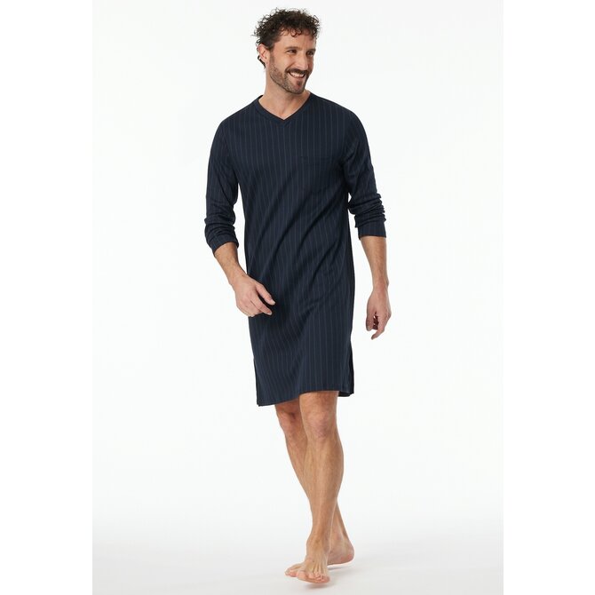Chemise de nuit Schiesser 1/1 bleu nuit 182024 58/3XL