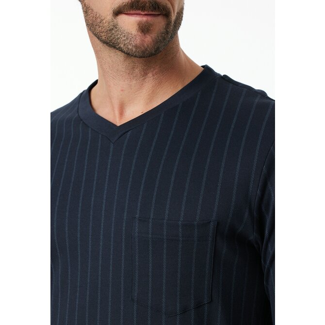 Chemise de nuit Schiesser 1/1 bleu nuit 182024 58/3XL