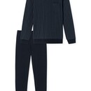 Schiesser Schiesser Pyjama Long bleu nuit 182025 48/S