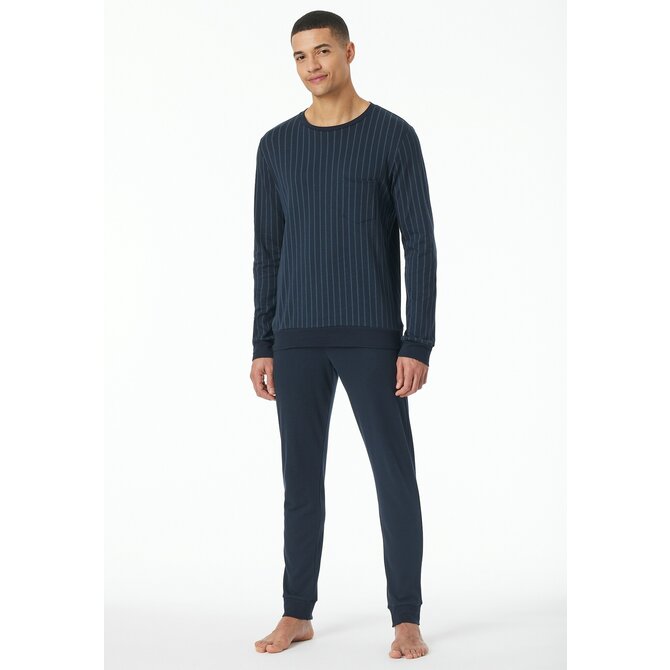 Schiesser Pyjama Long nightblue 182025 50/M