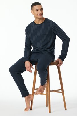 Schiesser Pyjama Long nightblue 182025 52/L