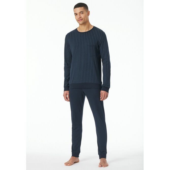 Schiesser Pyjama Longue bleu nuit 182025 52/L