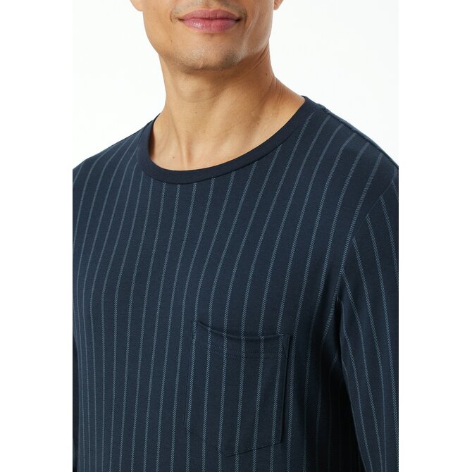 Schiesser Pyjama Long nightblue 182025 52/L