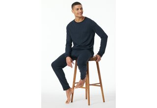 Schiesser Pyjama Long nightblue 182025 56/XXL