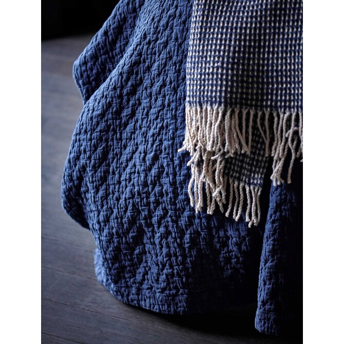 Vandyck Pure 10 G.Dyed Bedsprei 180x260 blue ink