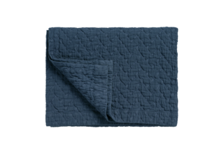 Vandyck Pure 10 G.Dyed Couvre-lit 260x260 encre bleue
