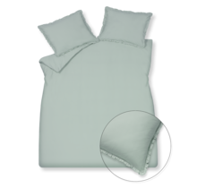 Vandyck Pure 83 Percale Volant 2 personnes (200x200/220) bleu perle