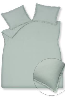 Vandyck Pure 83 Percale Ruffle 2-persoons (200x200/220) pearl blue