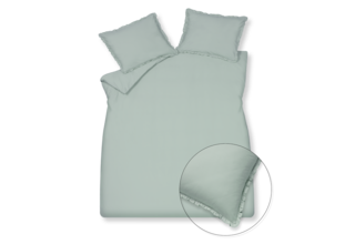 Vandyck Pure 83 Percale Volant Lits-jumeaux (240x200/220) bleu perle