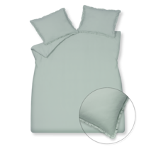 Vandyck Pure 83 Percale Ruffle Taie d'oreiller (60x70) bleu perle