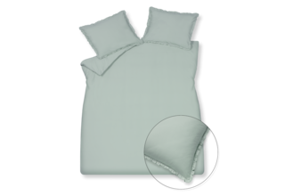 Vandyck Pure 83 Percale Ruffle Kussensloop (60x70) pearl blue