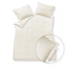 Vandyck Home 78 Check 300Tc 1 personne (140x200/220) crème tan