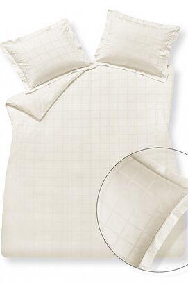 Vandyck Home 78 Check 300Tc Taie d'oreiller (60x70) crème beige