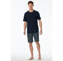 Schiesser Pyjama Short nightblue 181157 58/3XL