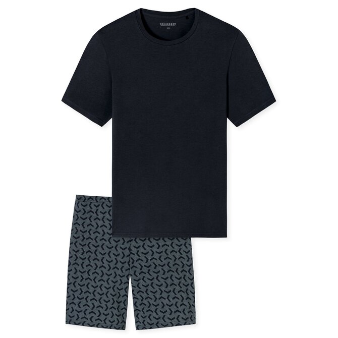 Schiesser Pyjama Short nightblue 181157 58/3XL