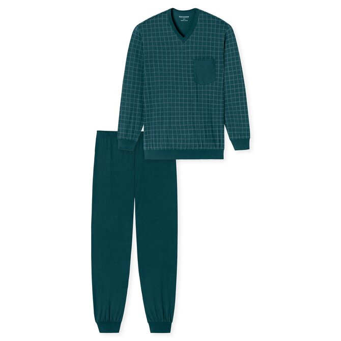 Schiesser Pyjama Long pétrole 181162 48/S