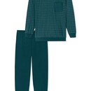 Schiesser Schiesser Pyjama Long petrol 181162 54/XL