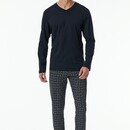 Schiesser Schiesser Pyjama Long bleu nuit 181922 50/M