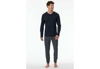 Schiesser Pyjama Long nightblue 181922 50/M