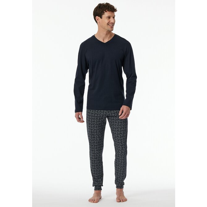 Schiesser Pyjama Longue bleu nuit 181922 52/L