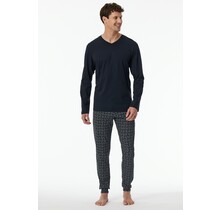 Schiesser Pyjama Long bleu nuit 181922 54/XL