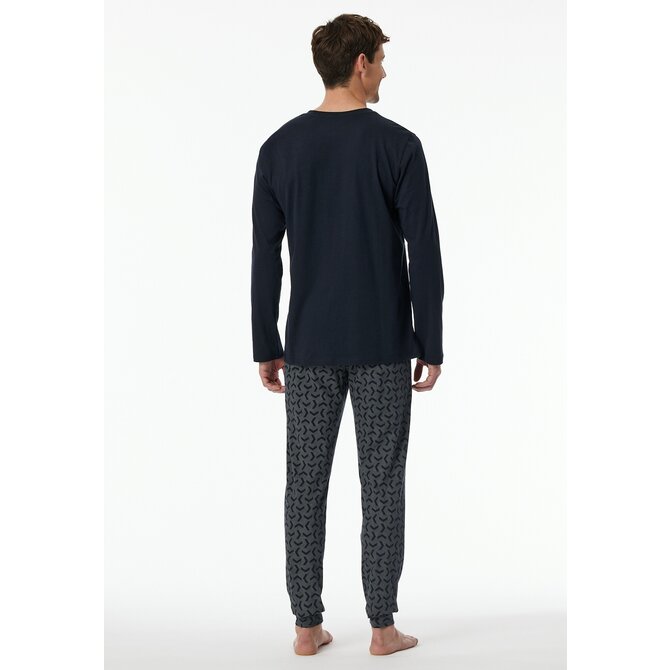 Schiesser Pyjama Long bleu nuit 181922 56/XXL