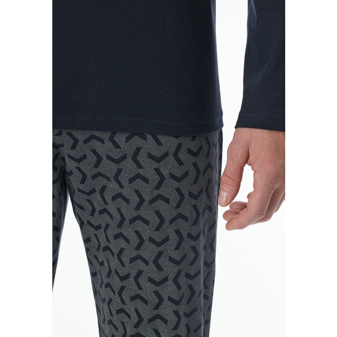Schiesser Pyjama Long bleu nuit 181922 56/XXL