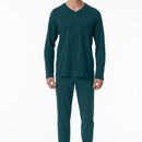 Schiesser Schiesser Pyjama Long petrol 181922 52/L