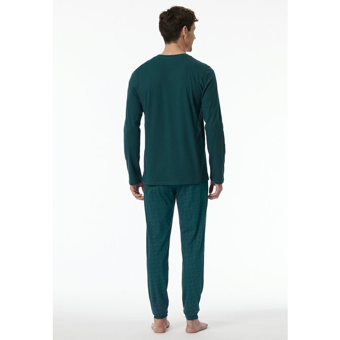 Schiesser Pyjama Long petrol 181922 52/L