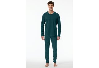 Schiesser Pyjama Long pétrole 181922 54/XL