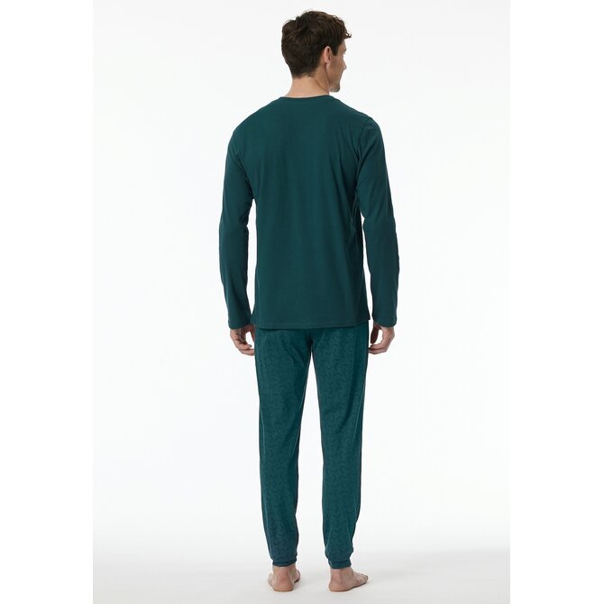 Schiesser Pyjama Long pétrole 181922 54/XL