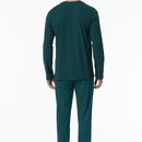 Schiesser Schiesser Pyjama Long petrol 181922 56/XXL