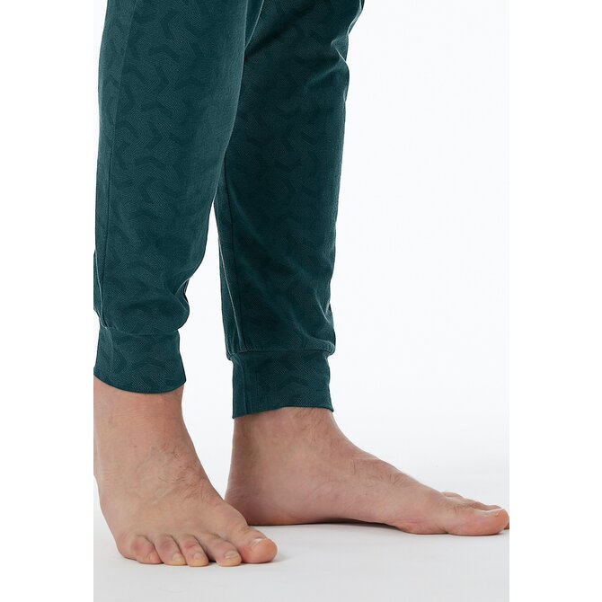 Schiesser Pyjama Long petrol 181922 56/XXL