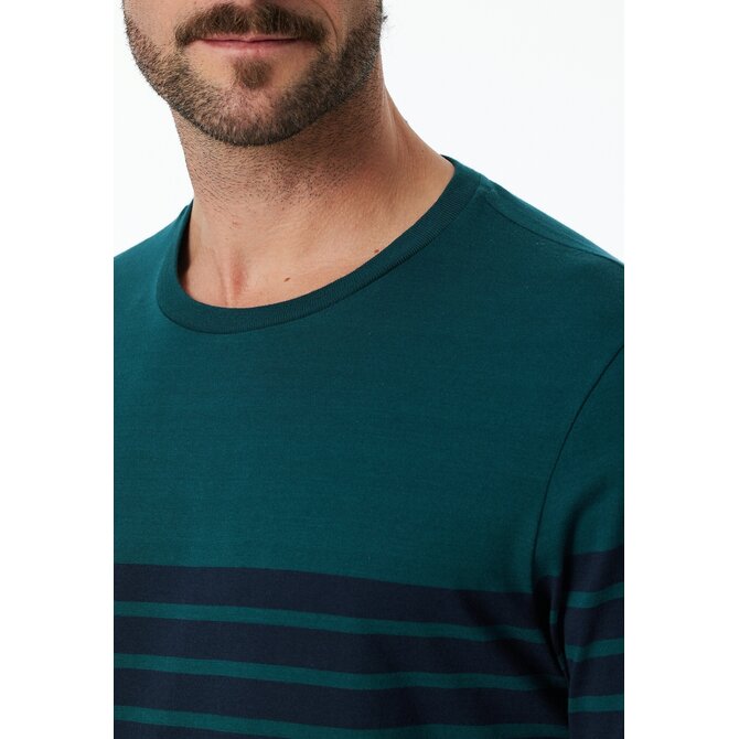 Schiesser Pyjama Long petrol 181925 56/XXL