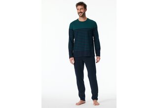 Schiesser Pyjama Long petrol 181925 58/3XL