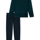 Schiesser Schiesser Pyjama Long petrol 181925 58/3XL