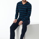 Schiesser Schiesser Pyjama Long petrol 181930 48/S