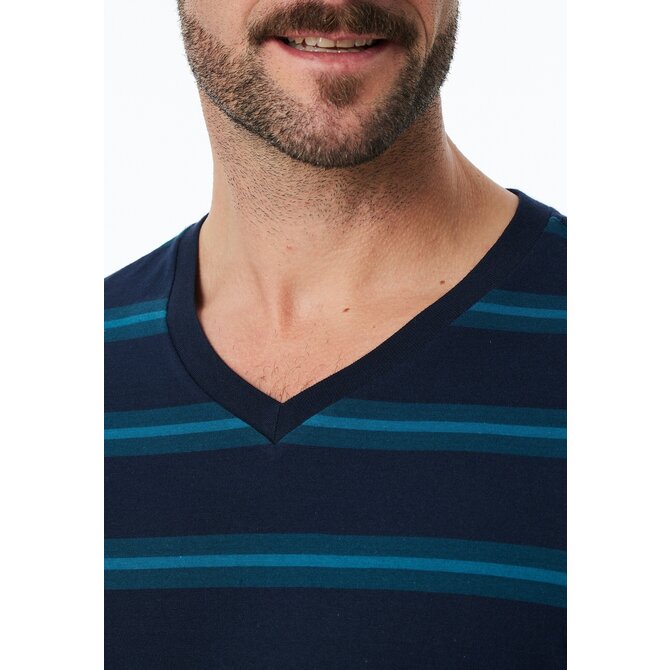 Schiesser Pyjama Long petrol 181930 52/L