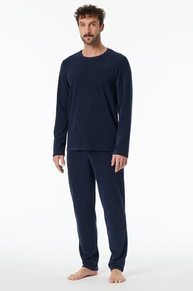 Schiesser Pyjama Long petrol 181931 48/S
