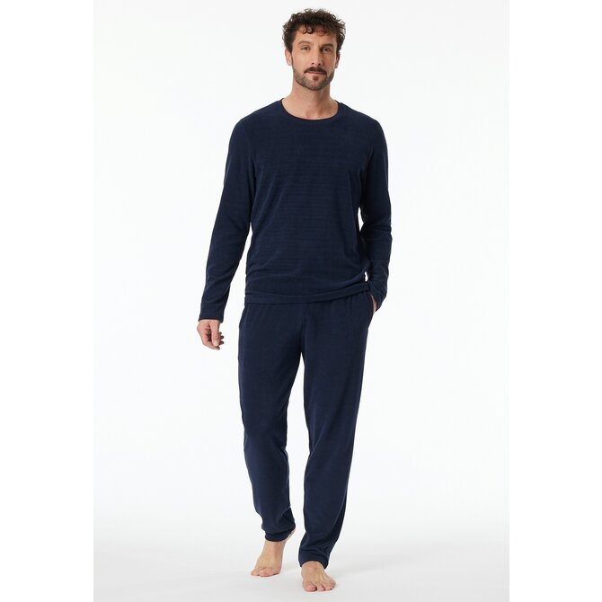 Schiesser Pyjama Long petrol 181931 48/S