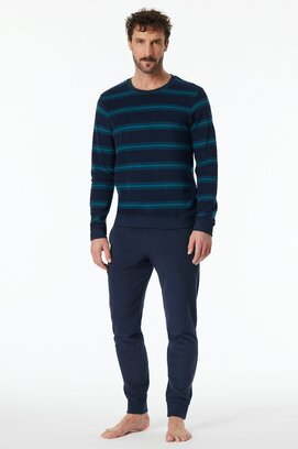 Schiesser Pyjama Long petrol 181932 54/XL