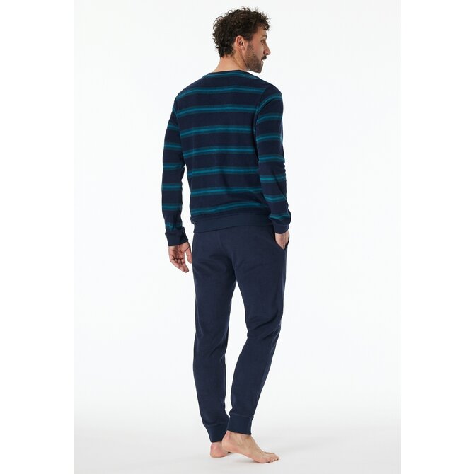 Schiesser Pyjama Long petrol 181932 54/XL